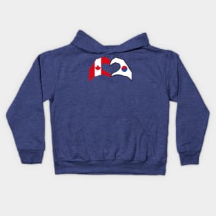 We Heart Canada & Korea Patriot Flag Series Kids Hoodie